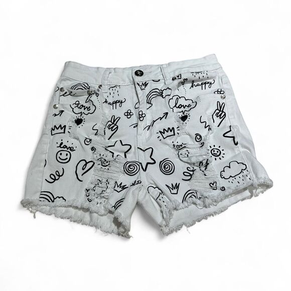 Gogo Jeans Graffitti Shorts - Picture 1 of 8
